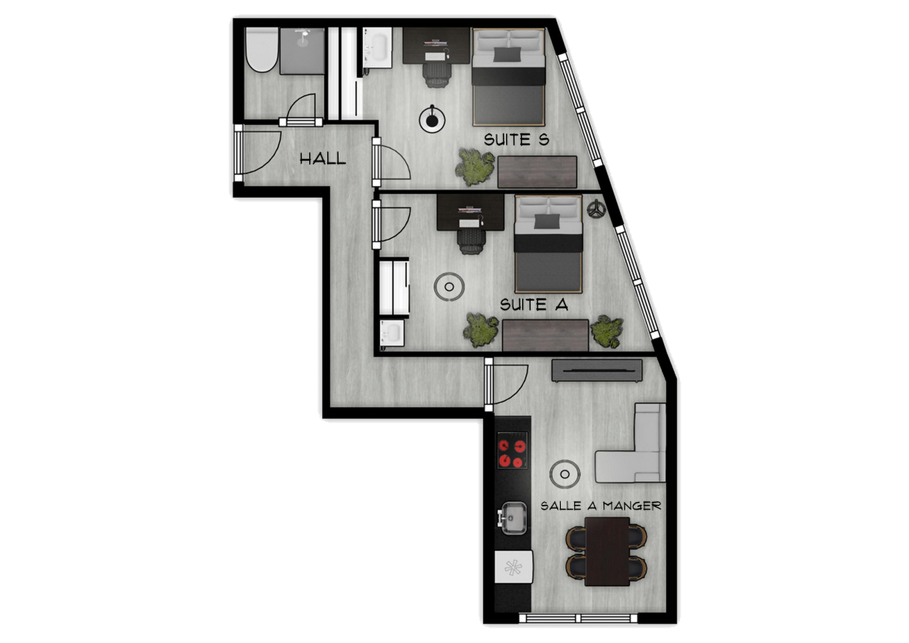 Shared student apartment