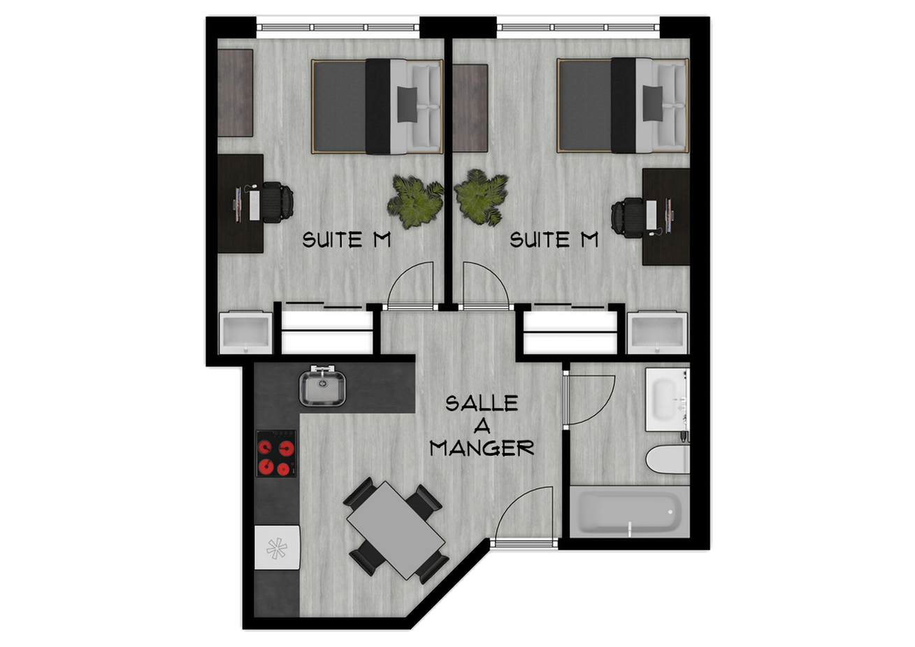 Shared student apartment